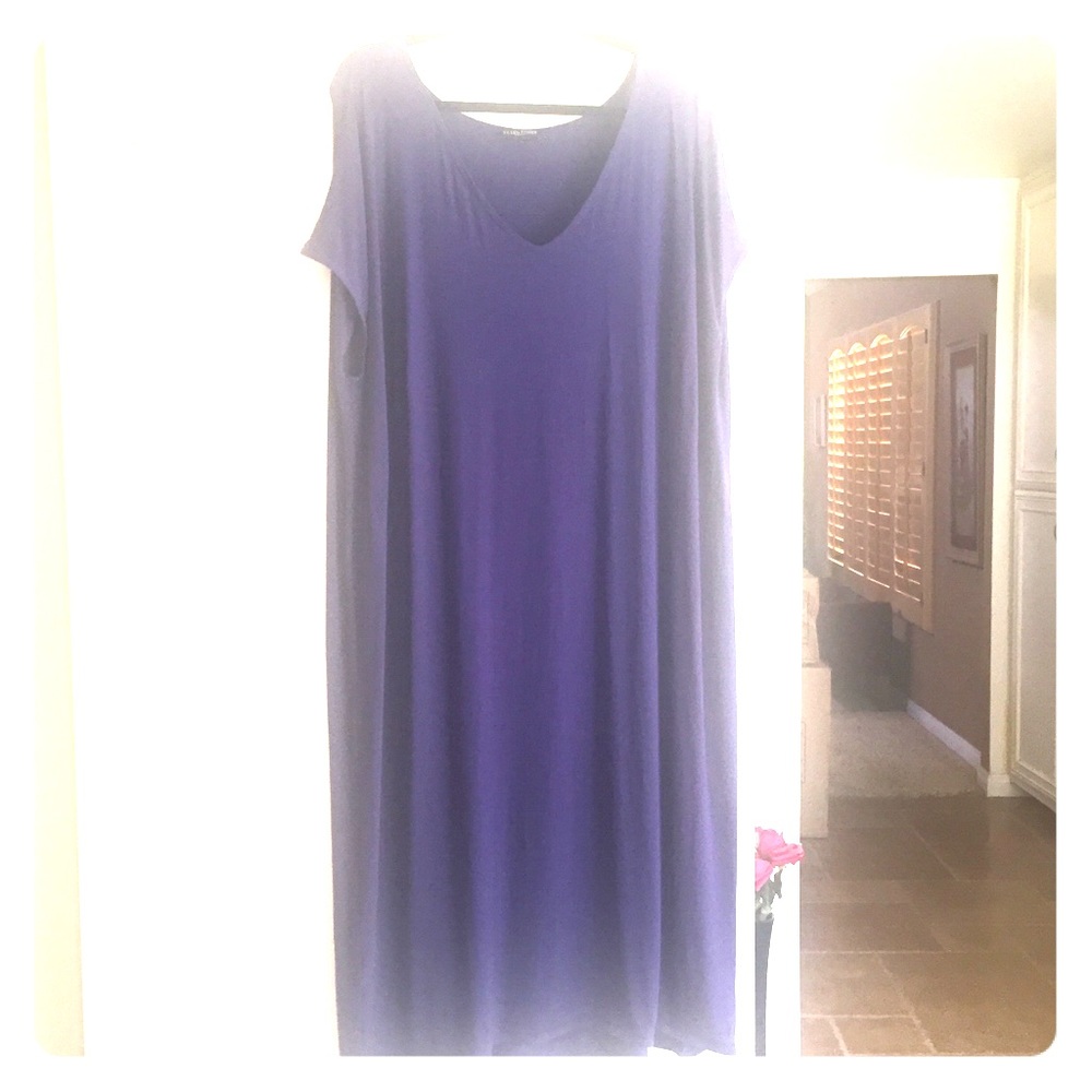 Beautiful Plus Size Eileen Fisher V neck dress